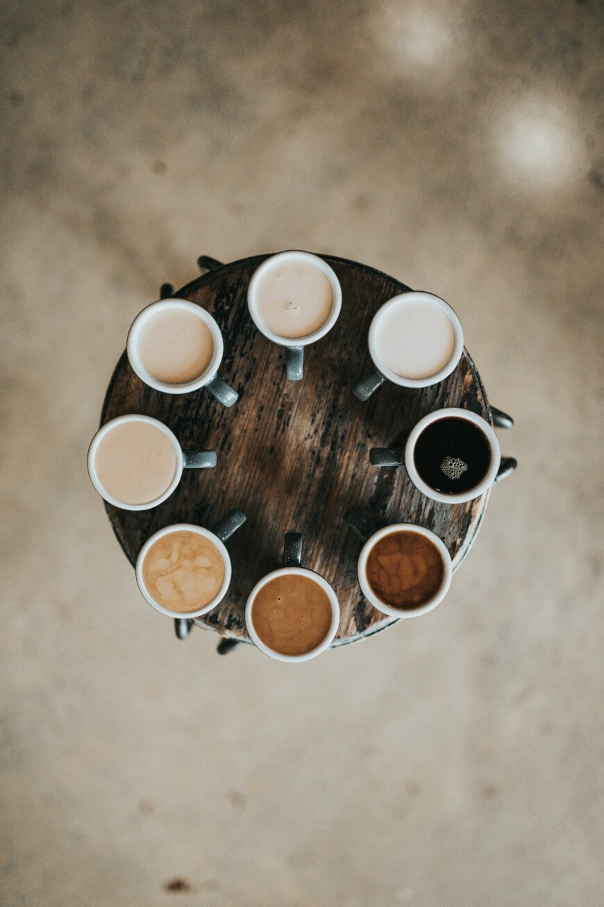 differing shades of brown
