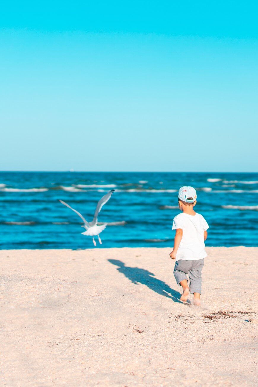 child on beach
