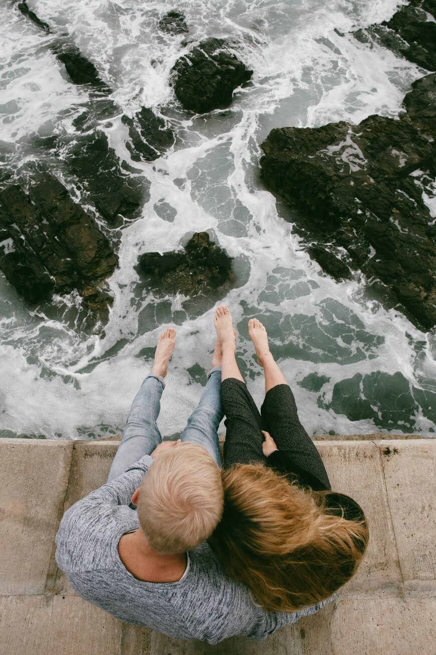 two people holding hands