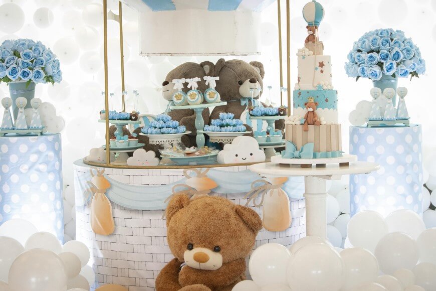 baby boy shower food table